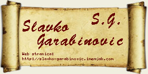 Slavko Garabinović vizit kartica